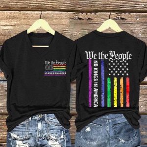 We The People No Kings In America Print T Shirt