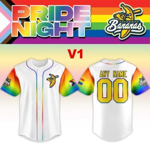 Savannah Bananas Pride Month Baseball Jersey 2025