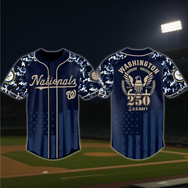 Washington Nationals US Navy 250th Birthday Jersey 2025