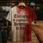 Therapy Is Expensive Revenge Is Free Blood Shirt