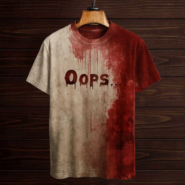 Oops Bloody Art Print T shirt