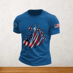 Independence Day USA Flag Fighter Jets 1776 Shirt