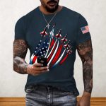 Independence Day USA Flag Fighter Jets Shirt