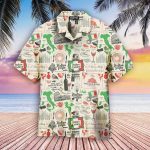 Italian Flag In Retro Style Hawaiian Shirt