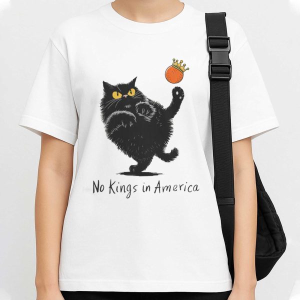 No Kings In America Cat Black Shirt
