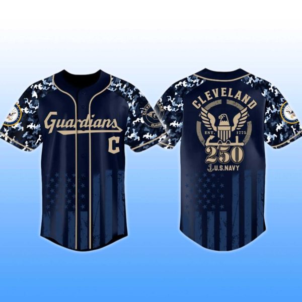 Cleveland Guardians US Navy 250th Birthday Jersey 2025