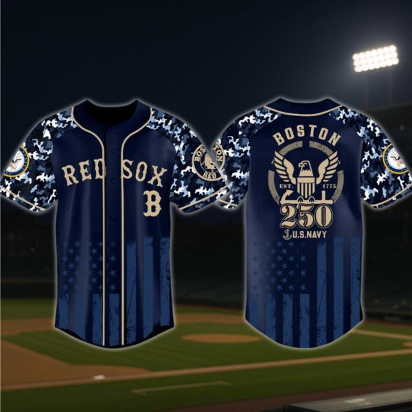 Boston Red Sox US Navy 250th Birthday Jersey 2025