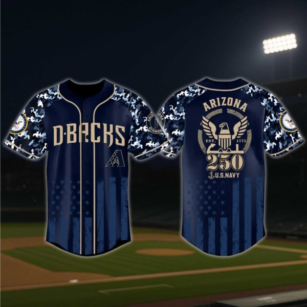 Arizona Diamondbacks US Navy 250th Birthday Jersey 2025