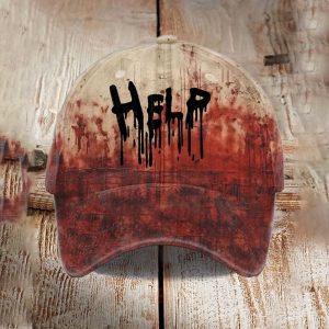 Help Bloody Printed Hat