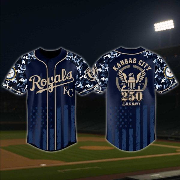 Kansas City Royals US Navy 250th Birthday Jersey 2025