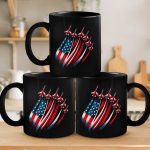 Independence Day USA Flag Fighter Jets Mug