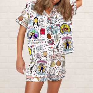 Hamilton Musical Silky Satin Pajama Set For Women