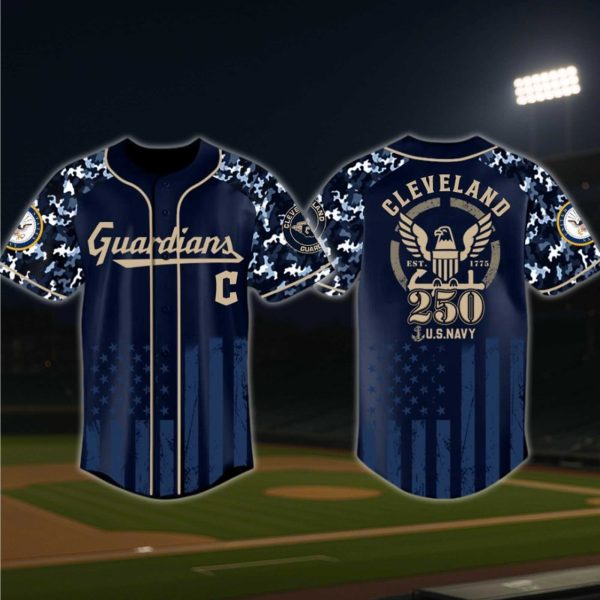 Cleveland Guardians US Navy 250th Birthday Jersey 2025