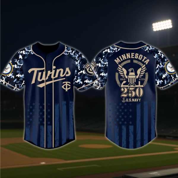 Minnesota Twins US Navy 250th Birthday Jersey 2025