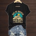 Out of Breath Hiking Society Don't Worry V-Neck T-Shirt