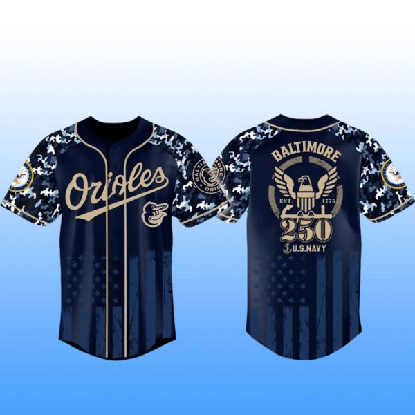 Baltimore Orioles US Navy 250th Birthday Jersey 2025