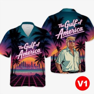 The Gulf Of America Trump Aloha Hawaiian Shirt