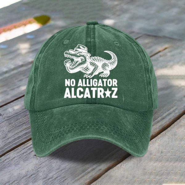 No Alligator Alcatraz Print Hat