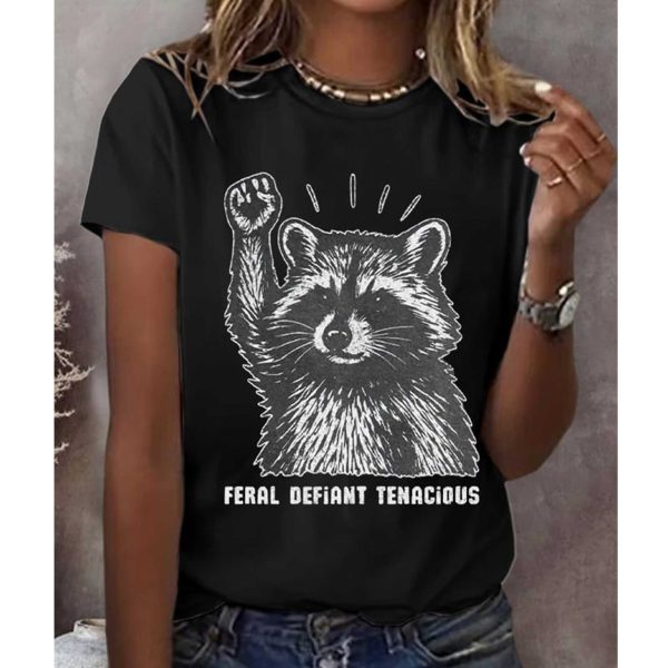 Feral Defiant Tenacious FDT Racoon Shirt