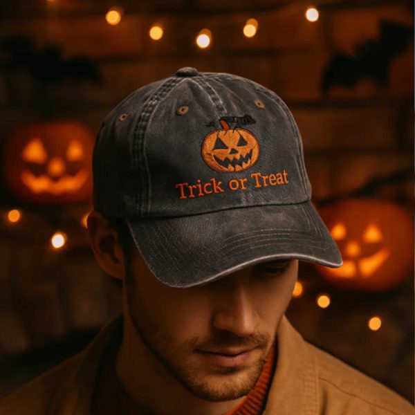 Trick or Treat Halloween Baseball Cap