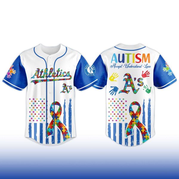 Athletics Autism Awareness Month Jersey 2025 1