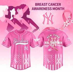 Yankees Breast Cancer Awareness Month Jersey 2025