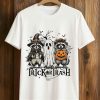 Boo Ghost Racoon Feral Trick Or Trash Halloween shirt