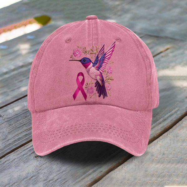 Breast Cancer Awareness Hummingbird Hat 1