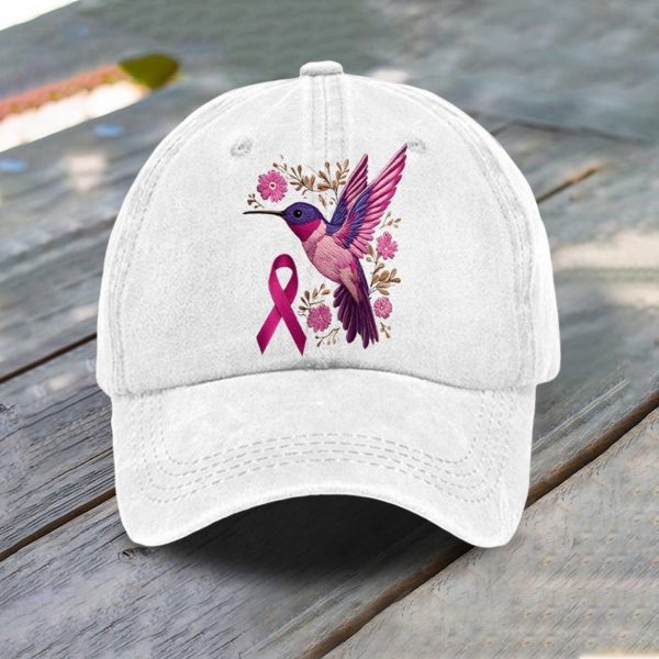 Breast Cancer Awareness Hummingbird Hat 2