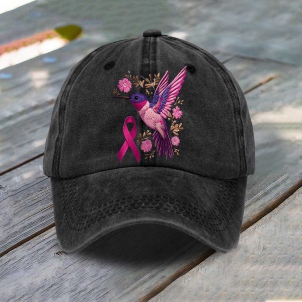 Breast Cancer Awareness Hummingbird Hat 3