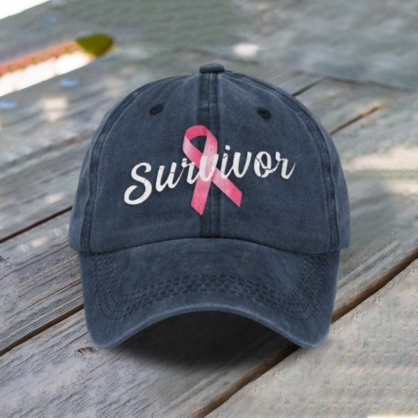 Breast Cancer Survivor Print Baseball Cap 1