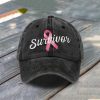 Breast Cancer Survivor Print Baseball Cap 3