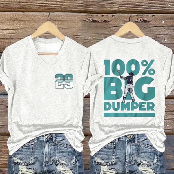 Cal Raleigh 100% Big Dumper V Neck T Shirt