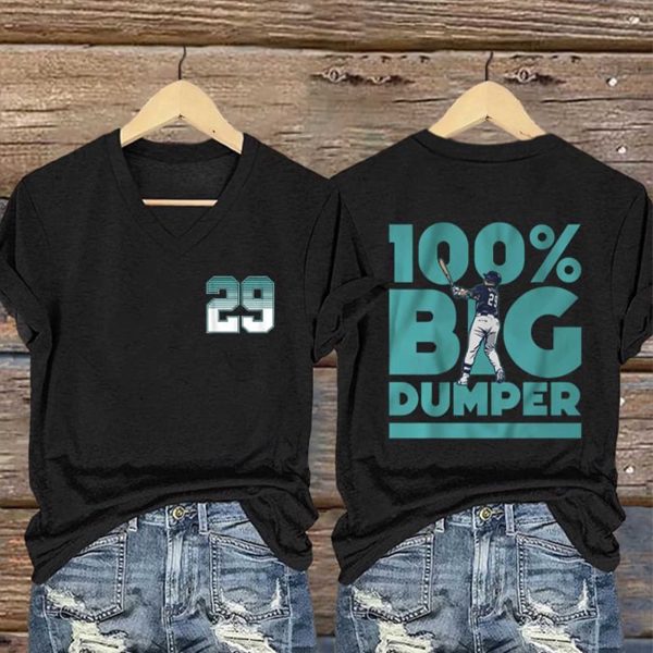 Cal Raleigh 100% Big Dumper V Neck T Shirt