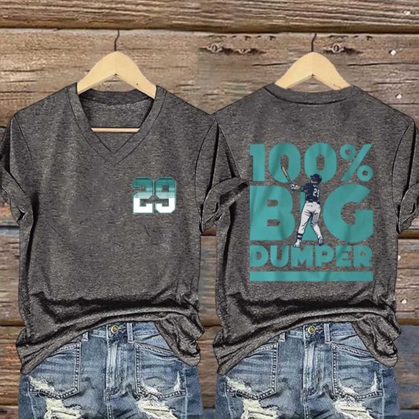 Cal Raleigh 100% Big Dumper V Neck T Shirt