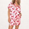 Cherries Silky Satin Pajama Set 3