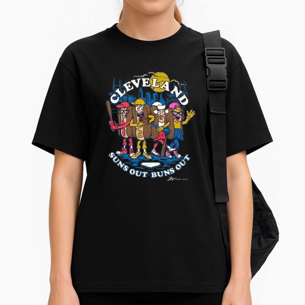 Cleveland Suns Out Buns Out Hotdog Shirt