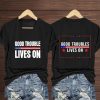 Good Trouble Lives On Print V Neck T Shirt