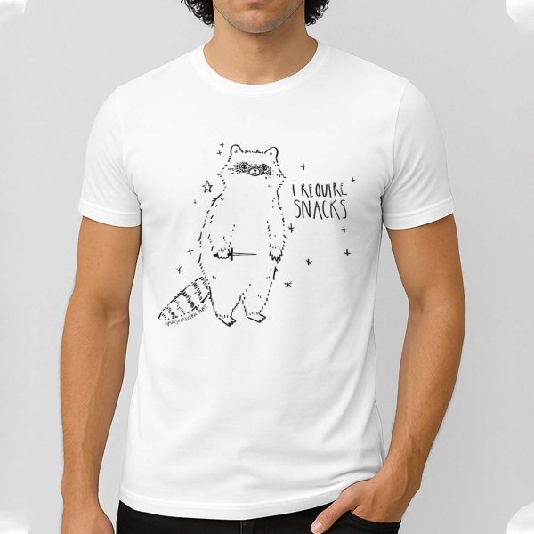I Require Snacks Racoon Shirt