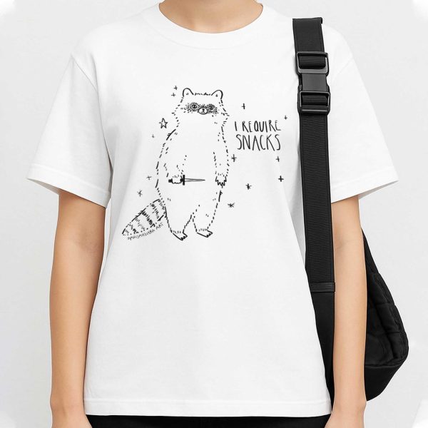 I Require Snacks Racoon Shirt