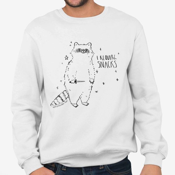 I Require Snacks Racoon Shirt
