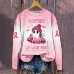 In October We Wear Pink Breast Cancer Awareness Shirt