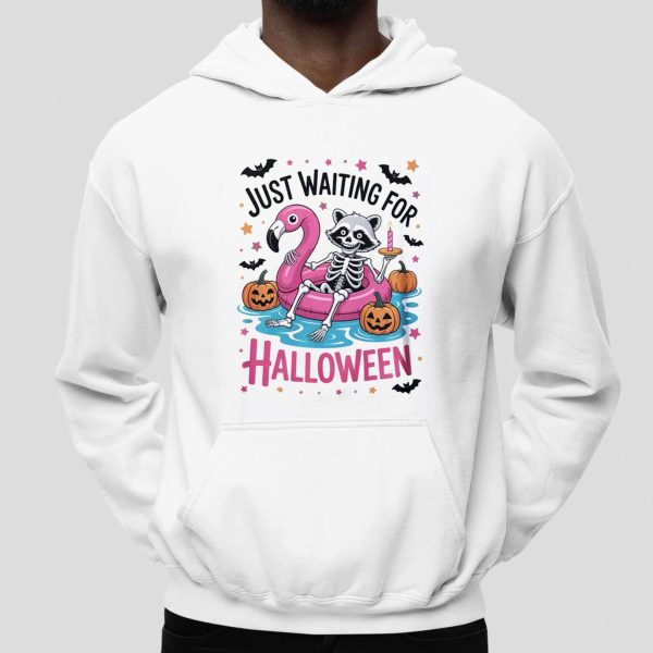 Just Waiting For Halloween Racoon Shirt 1