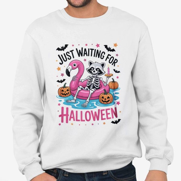 Just Waiting For Halloween Racoon Shirt 3