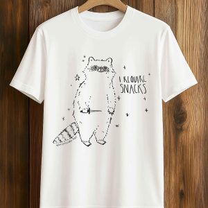 I Require Snacks Racoon Shirt