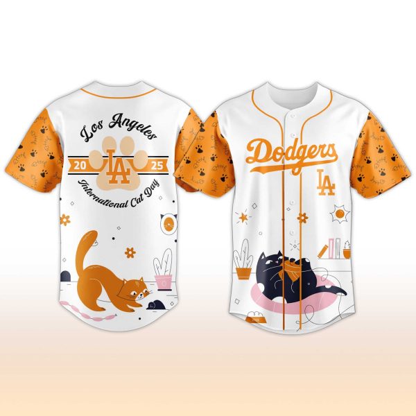 Los Angeles Dodgers International Cat Day Jersey 2025 1