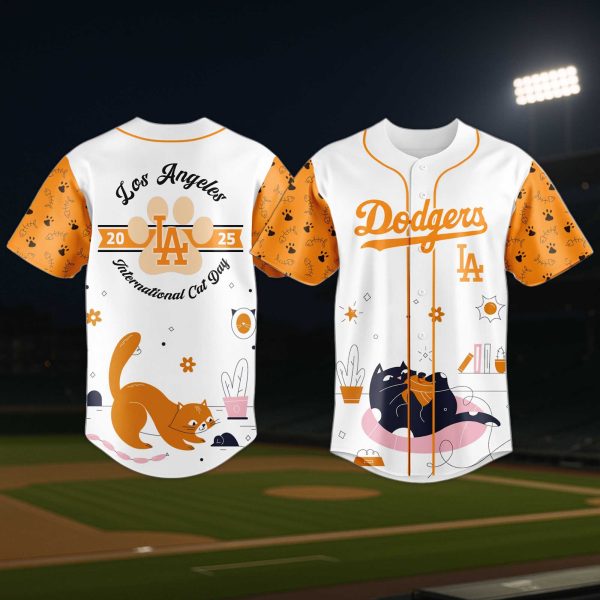 Los Angeles Dodgers International Cat Day Jersey 2025 3