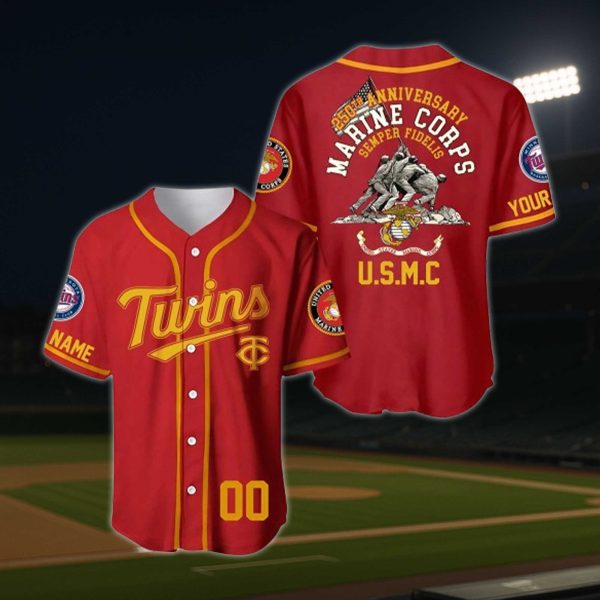 Minnesota Twins 250th Year Anniversary US Marine Corps Jersey 2025 2