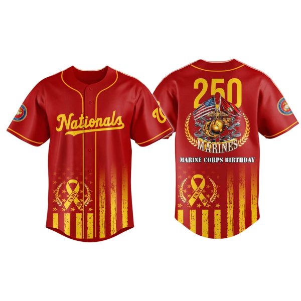 Nationals US Marine Corps 250th Birthday Tribute Jersey 2025 2
