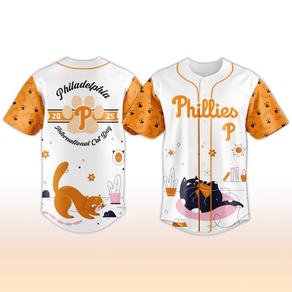 Philadelphia Phillies International Cat Day Jersey 2025 3